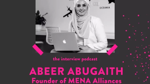 Title picture of Podcast with Abeer AbuGaith